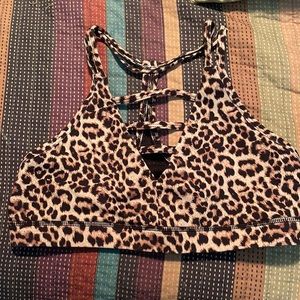 Zyia leopard sports bra